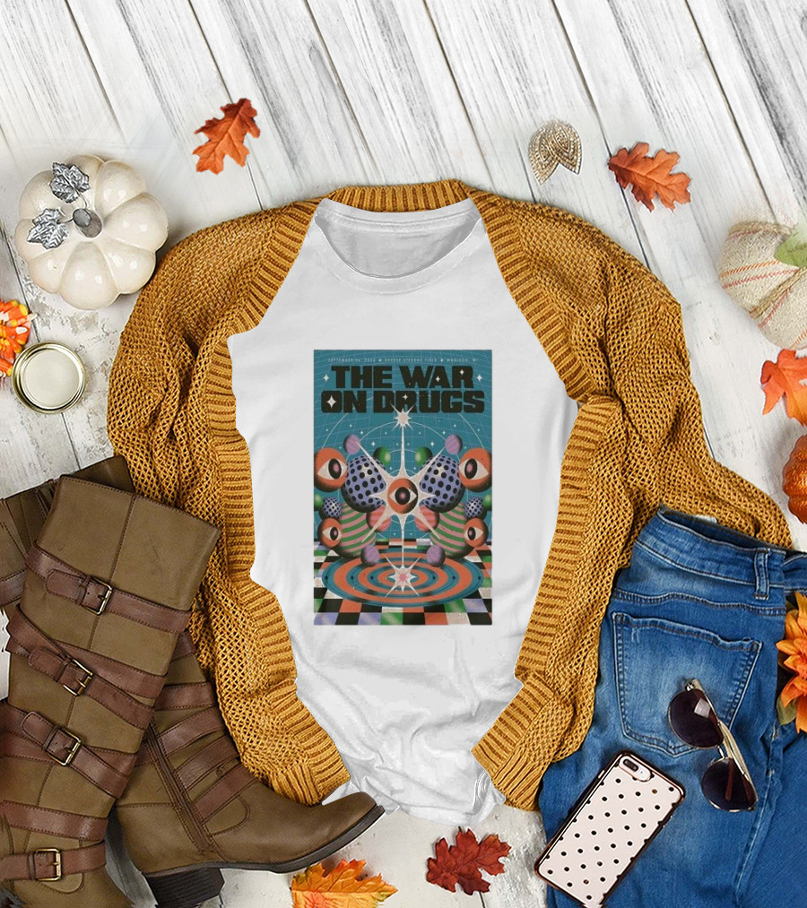 The War On Drugs Concert at Breese Stevens Field Madison WI September 26 2024 Psychedelic Eye T-Shirt