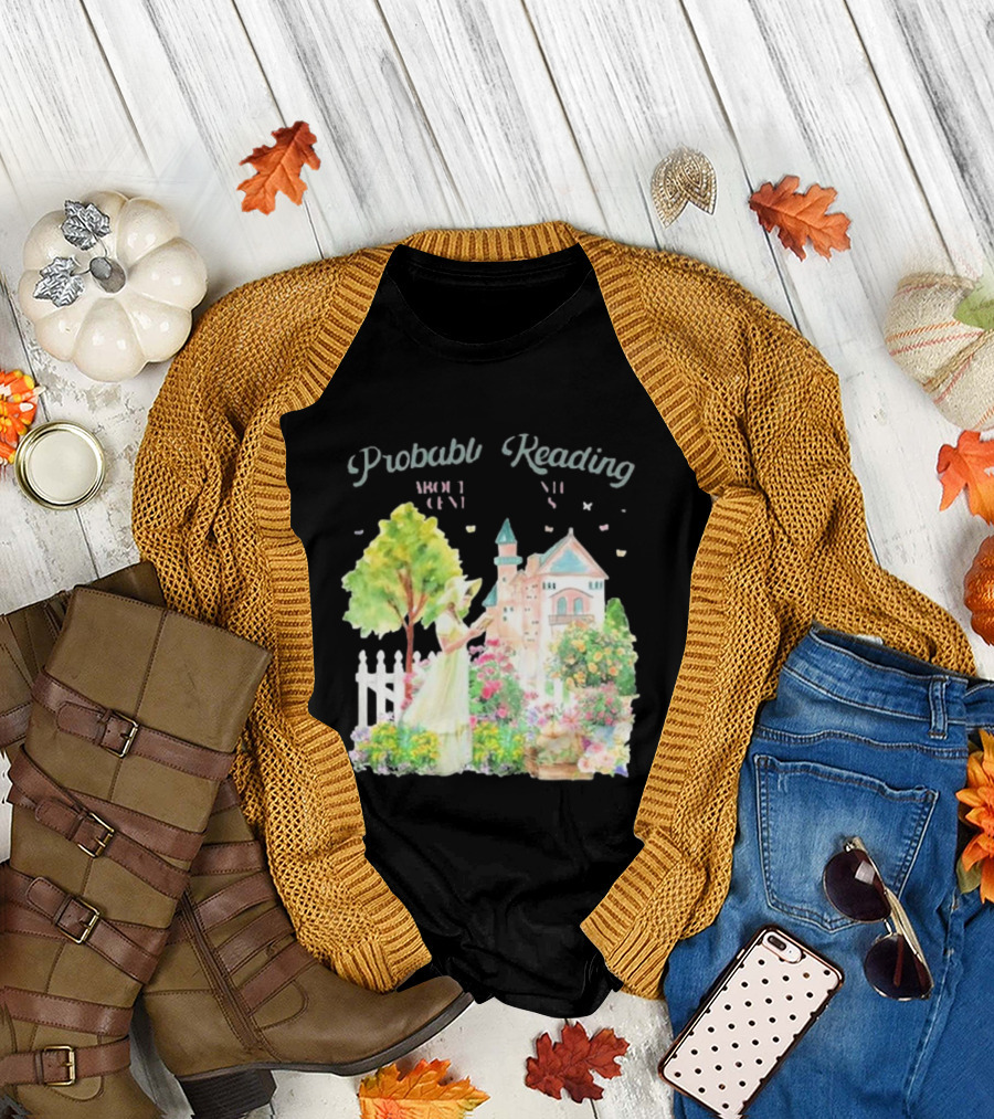 Opal And June Probably Reading About Dukes Victorian Garden Scene T-Shirt