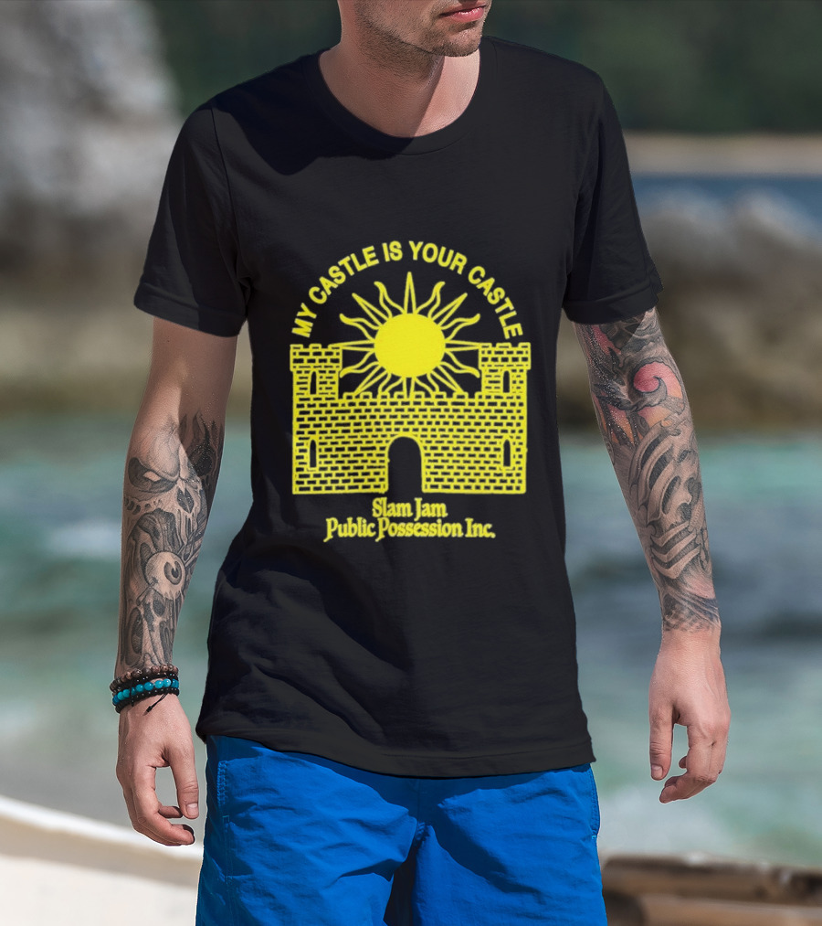 My Castle Is Your Castle Sun Design Slam Jam Public Possession Inc T-Shirt