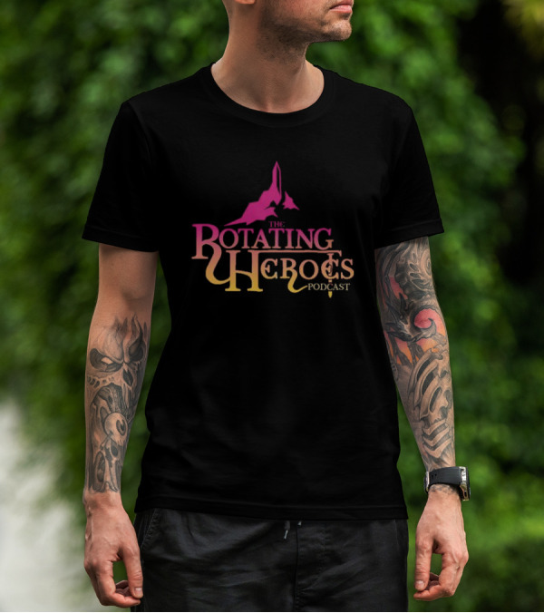 The Rotating Heroes Podcast Mountain Silhouette Gradient T-Shirt
