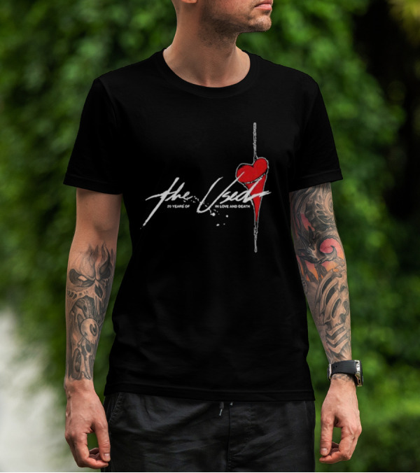 The Used 20 Years Of In Love And Death Red Heart Vintage T-Shirt