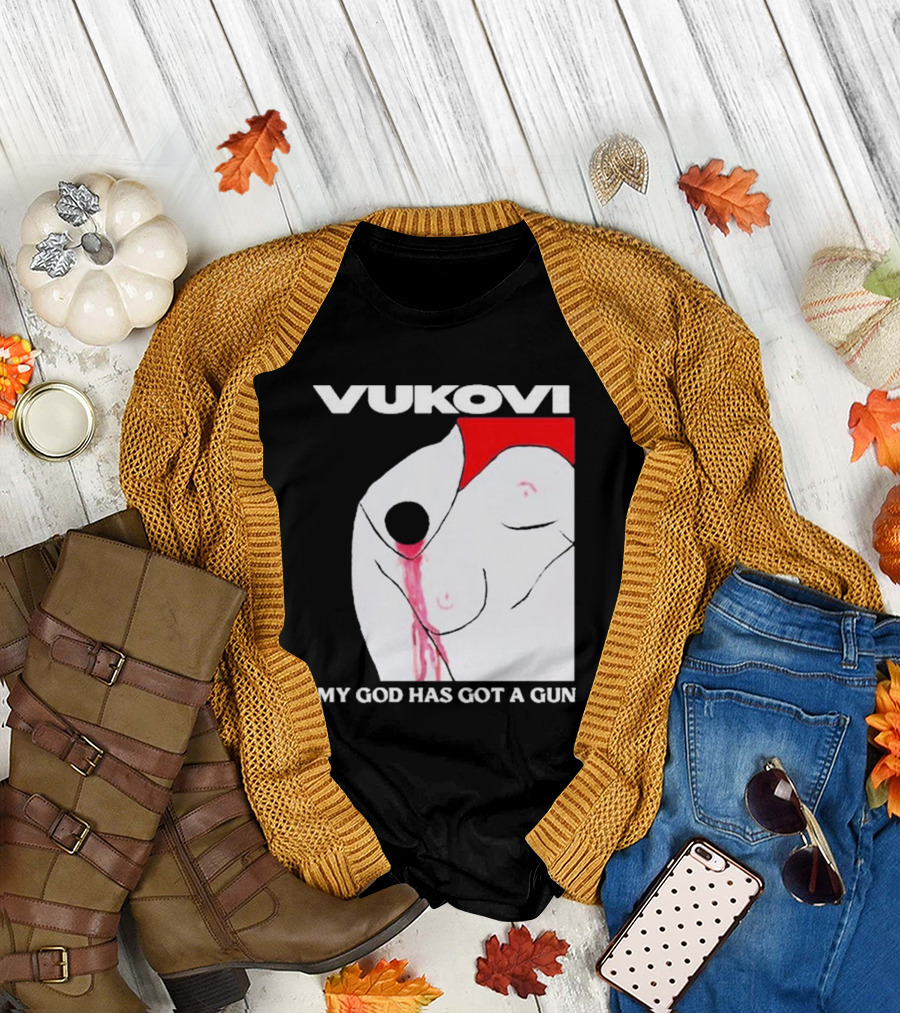 Vukovi My God Has Got A Gun Bold Graphic Concept T-Shirt