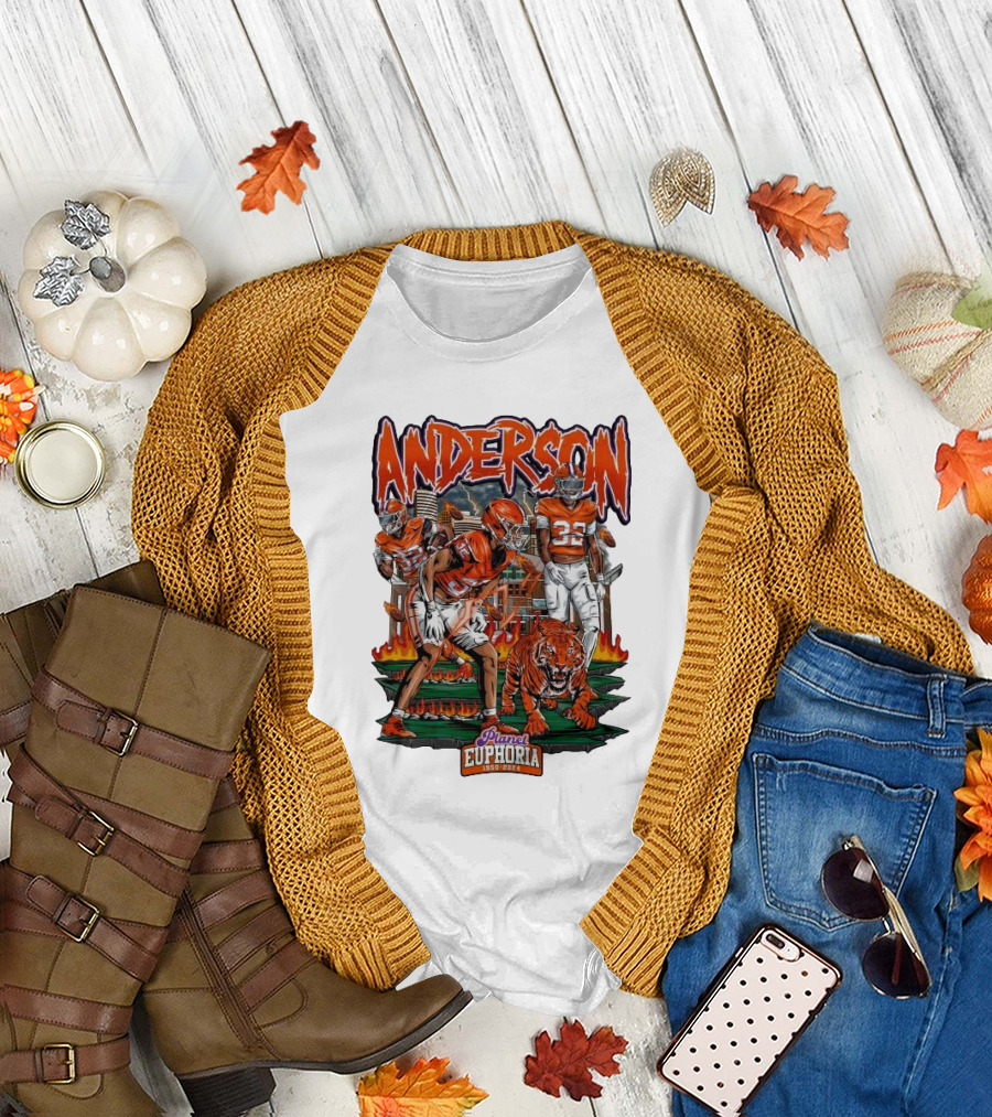 Anderson Planet Euphoria 1950-2024 Football and Tiger T-Shirt