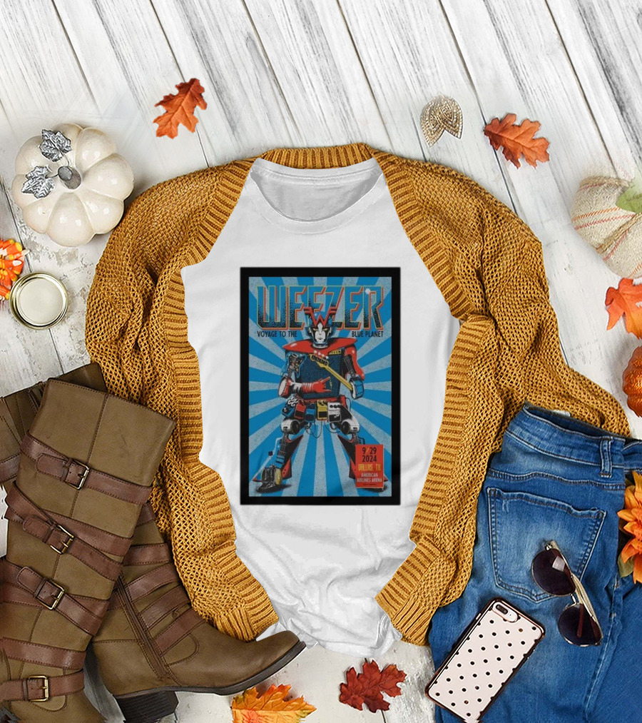 Weezer Voyage to the Blue Planet Dallas TX September 29 2024 American Airlines Center T-Shirt