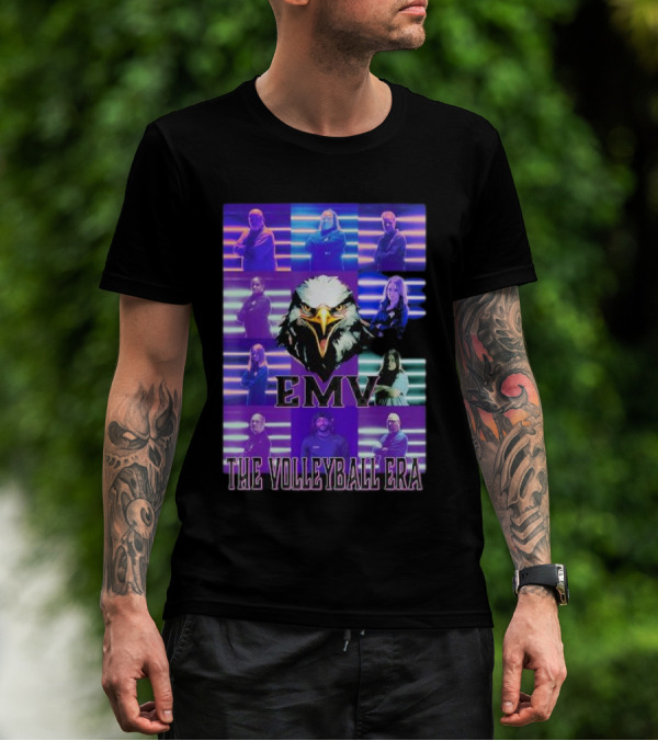 EMV The Volleyball Era Eagle Team Members In Neon Lights T-Shirt