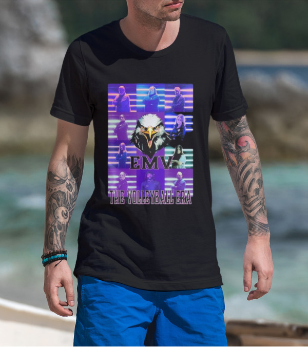 EMV The Volleyball Era Eagle Team Members In Neon Lights T-Shirt