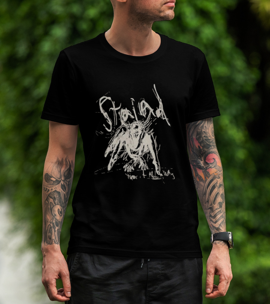 Staind Throw It All Away Demon Sketch T-Shirt
