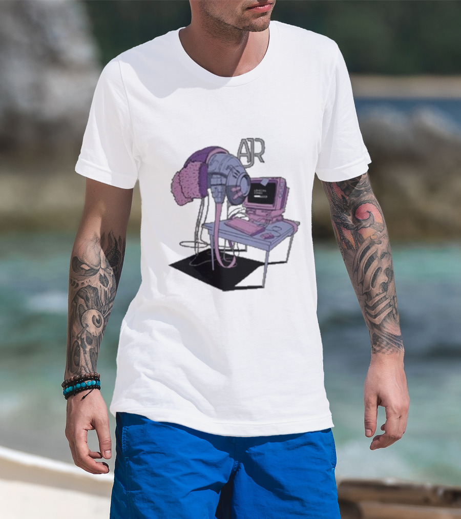 AJR Loading Songs Concert Retro Computer Setup T-Shirt