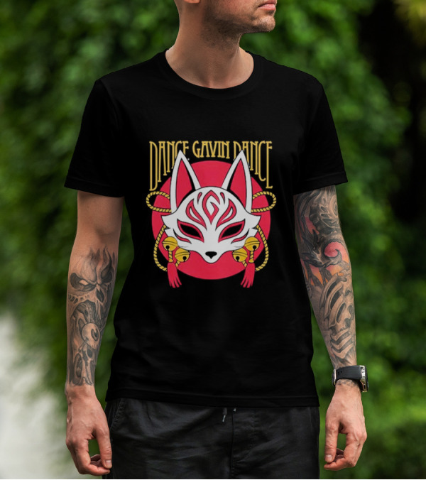 Dance Gavin Dance Kitsune Fox Mask With Bells T-Shirt