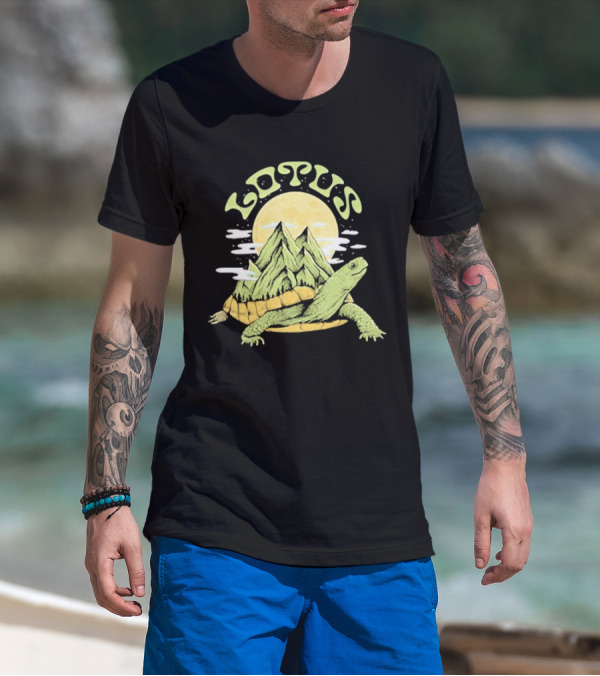 Lotus Mountain Tortoise Moon Art Tour T-Shirt