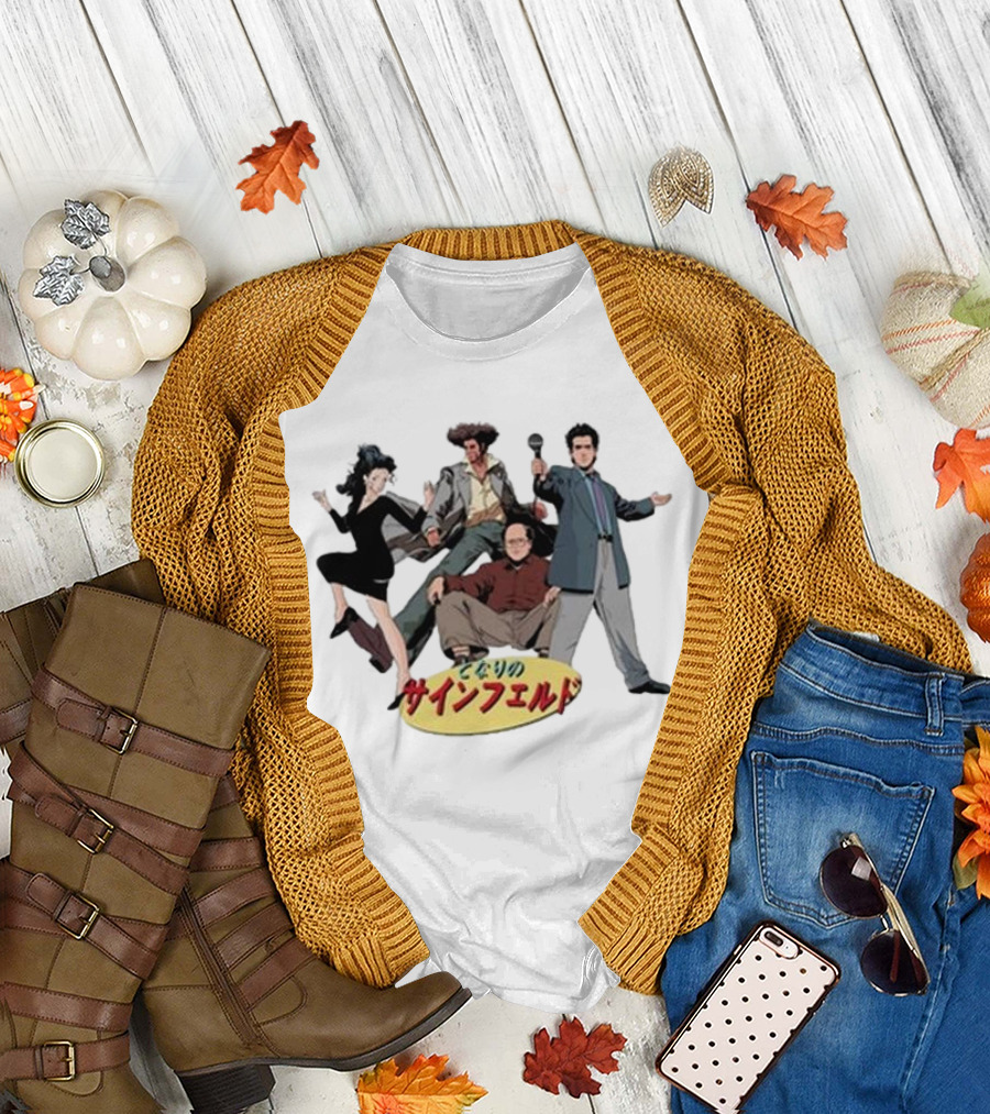 Japanese 90s Sitcom K Thor Jensen Seinfeld Anime Style Characters T-Shirt