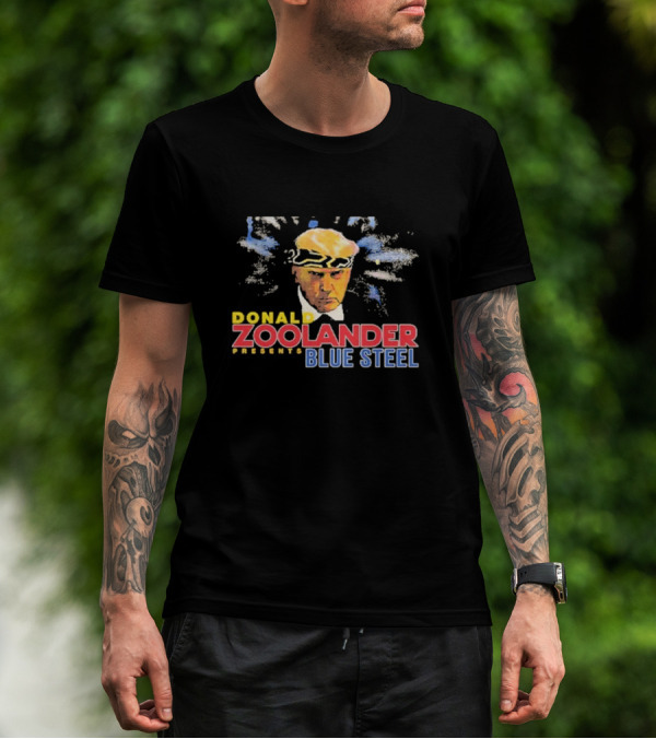 Donald Zoolander Presents Blue Steel Parody With Iconic Headband Look T-Shirt
