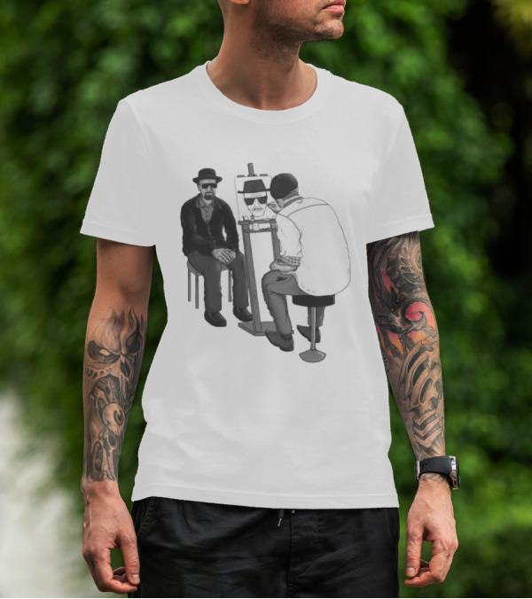 The One Who Draws Breaking Bad Walter White Sketching Himself T-Shirt