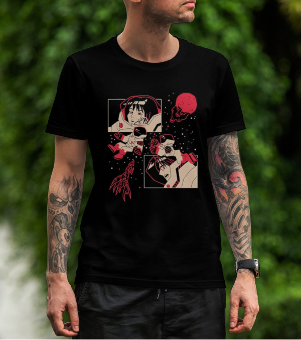 I Will Find You Wherever You Are Japu Space Comic Astronaut Red Planet T-Shirt