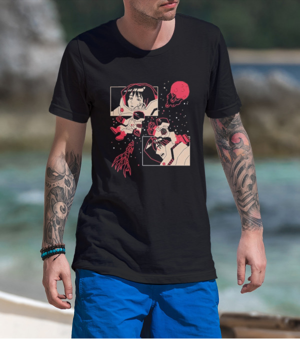 I Will Find You Wherever You Are Japu Space Comic Astronaut Red Planet T-Shirt