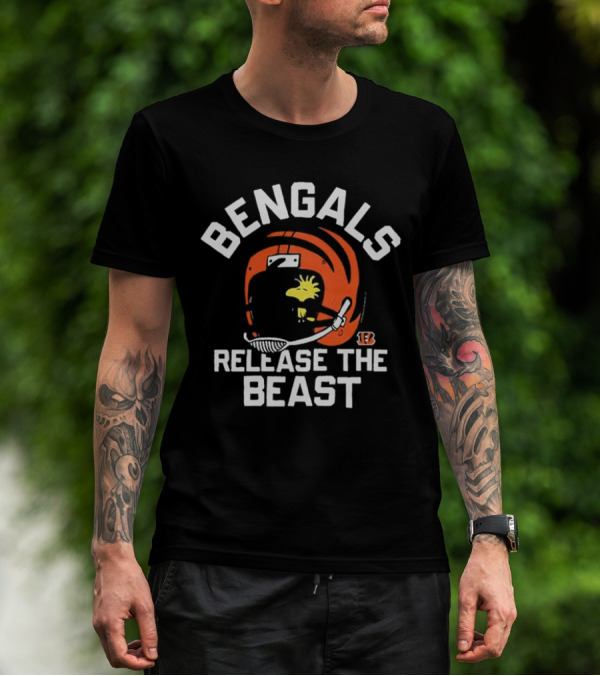 Bengals Peanuts Release The Beast T-Shirt