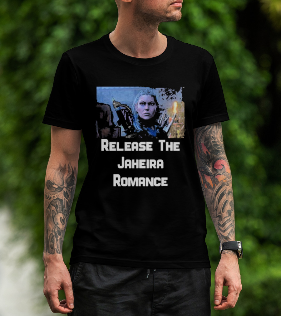 Release The Jaheira Romance Image Featuring Armor-Clad Character T-Shirt