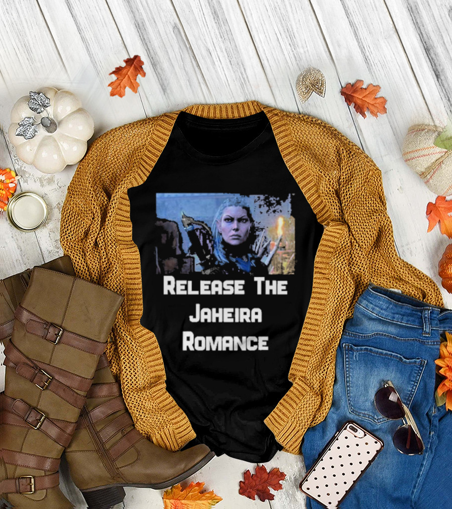 Release The Jaheira Romance Image Featuring Armor-Clad Character T-Shirt
