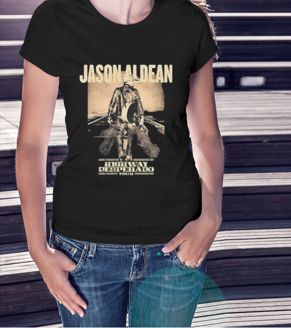 Jason Aldean Highway Desperado Tour Vintage Cowboy T-Shirt
