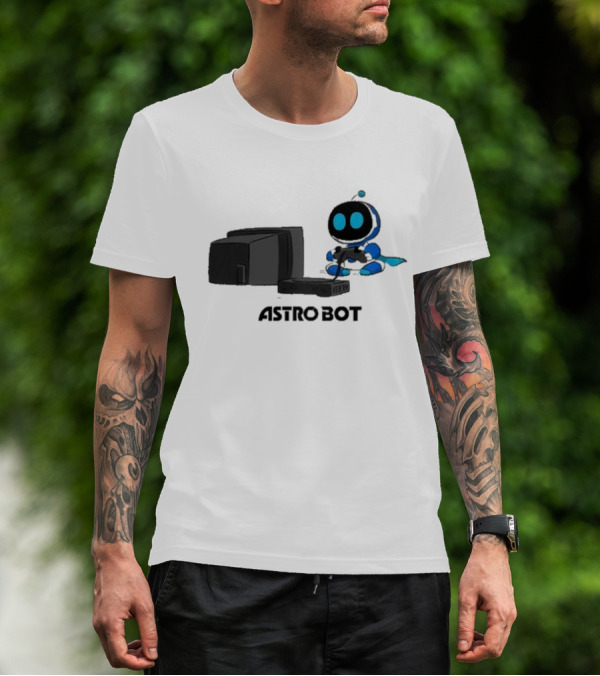 Astro Bot Game Console Retro Cartoon Gamer T-Shirt