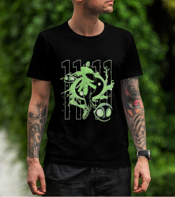Chris Brown 11 11 Afterlife Neon Abstract Alien Elements T-Shirt