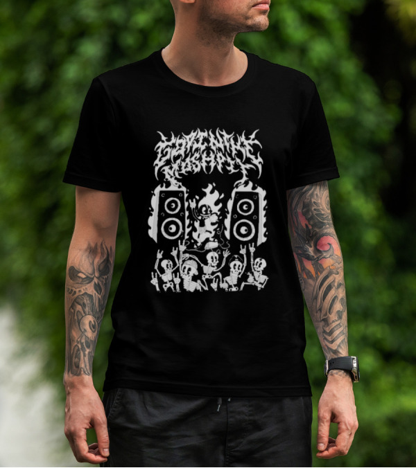 Eternal Moshpit Lil Darkie Skeletons Speakers Flames T-Shirt