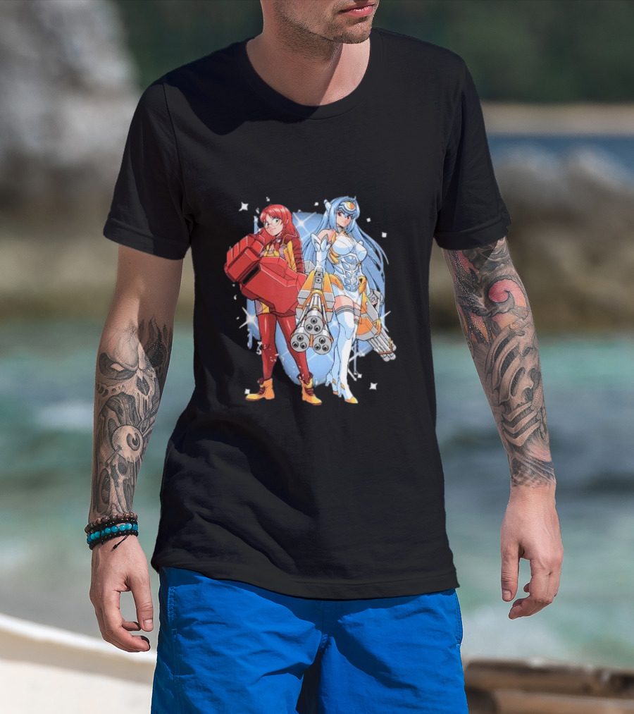 Space Journey Coinbox Anime Duo With Armor And Weapons T-Shirt