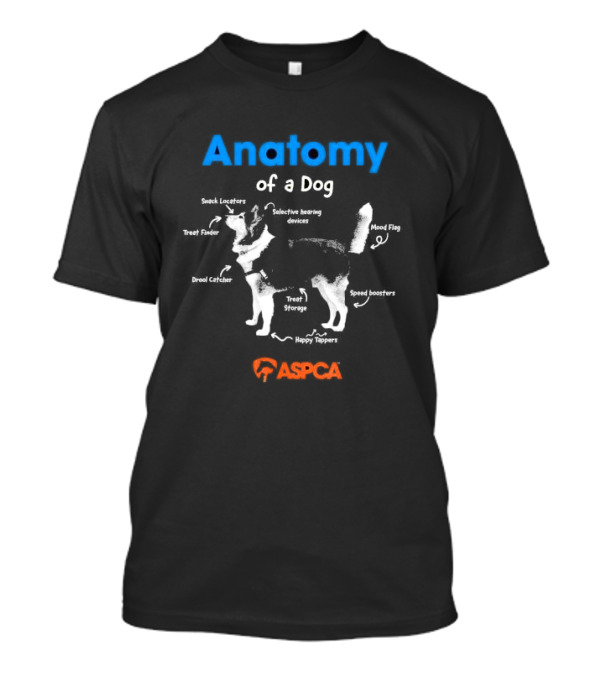 Anatomy Of A Dog ASPCA Snack Locators Treat Storage Mood Flag Speed Boosters T-Shirt