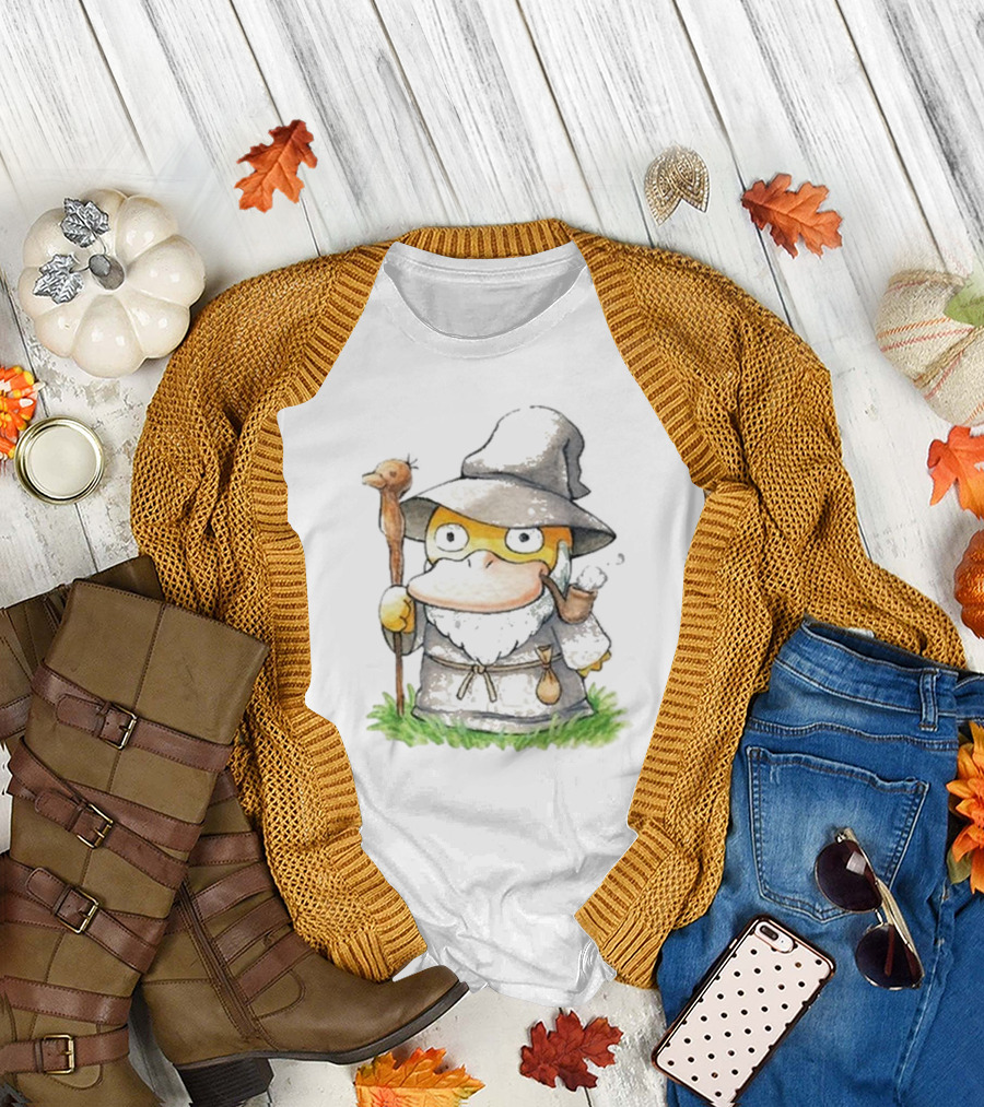 Ganduck the Grey Psyduck Wizard Crossover T-Shirt