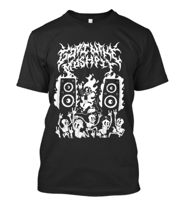 Lil Darkie Moshpit Skeletons With Speakers And Flames T-Shirt