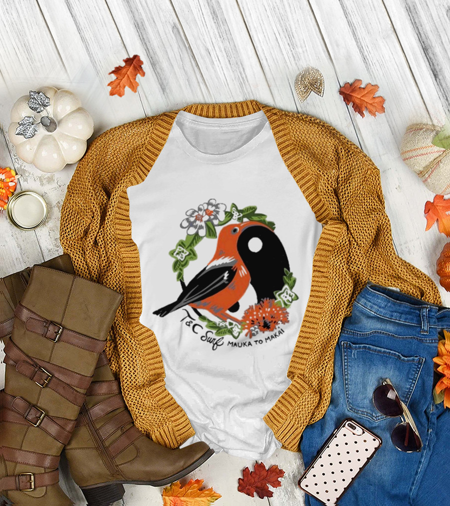 T&C Surf Mauka To Makai Bird Floral Yin Yang T-Shirt