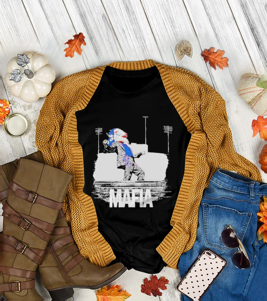 Put on a Happy Face Mafia Buffalo Bills Stadium Steps T-Shirt