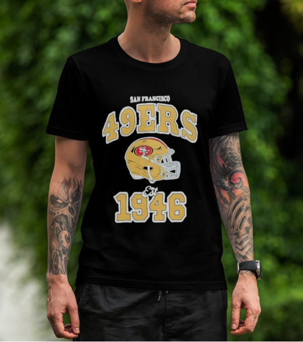 San Francisco 49ers Est 1946 Aleali May Helmet T-Shirt