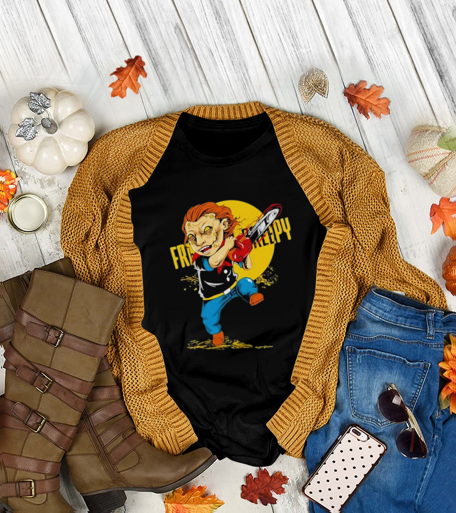 Freaky Creepy Cartoon Chainsawman Halloween Nightmare T-Shirt