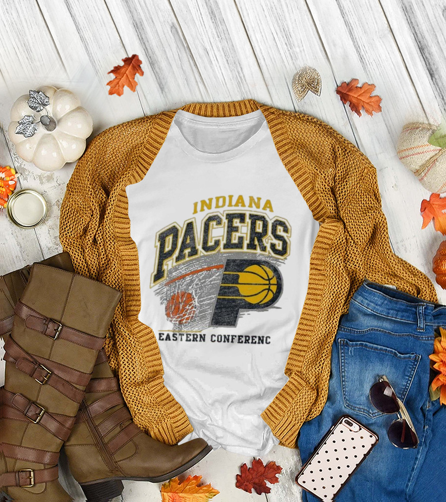 Adult Indiana Pacers Eastern Conference Amp Up Franklin T-Shirt