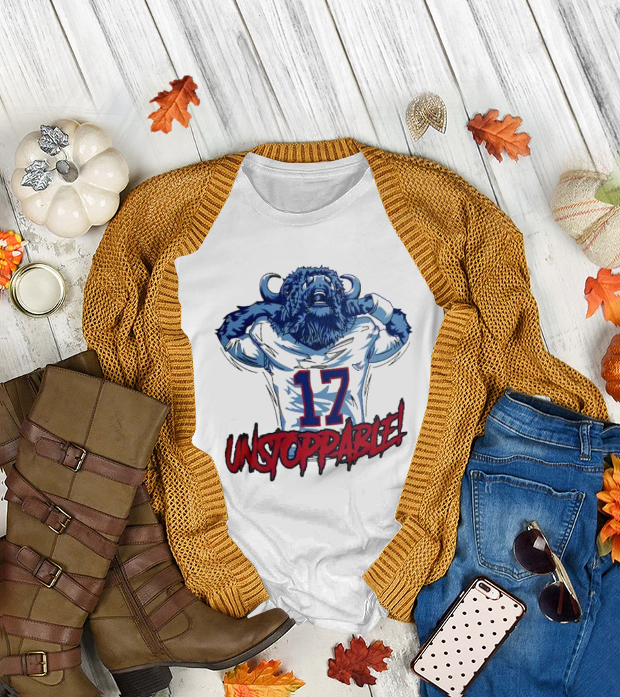Unstoppable 17 Buffalo Bills Mascot Sports T-Shirt