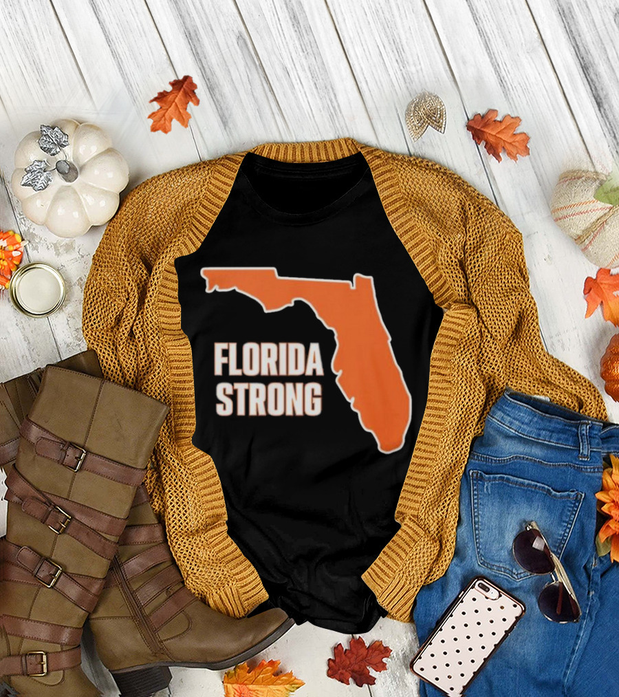 Florida Strong 2024 Orange State Map T-Shirt