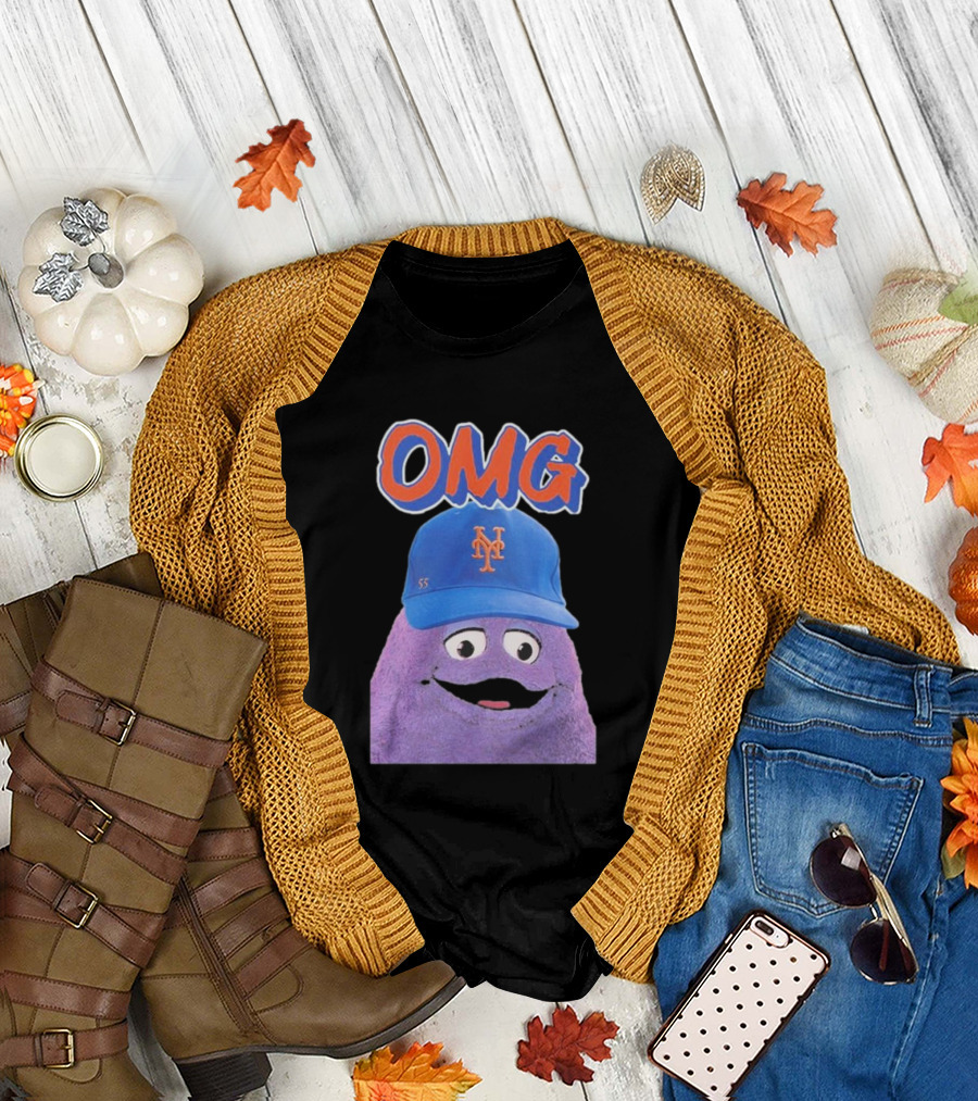 OMG Grimace Mets Cap 55 T-Shirt