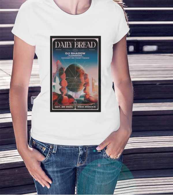Daily Bread DJ Shadow Red Rocks October 26 2024 Morrison Colorado Flamingosis Parkerbeatz B3 Thought Process T-Shirt