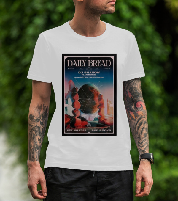 Daily Bread DJ Shadow Red Rocks October 26 2024 Morrison Colorado Flamingosis Parkerbeatz B3 Thought Process T-Shirt
