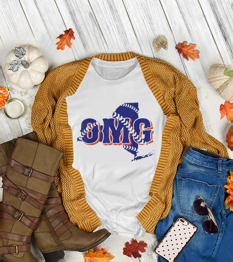 OMG Baseball Lovers OMG Baseball New York Baseball Map T-Shirt