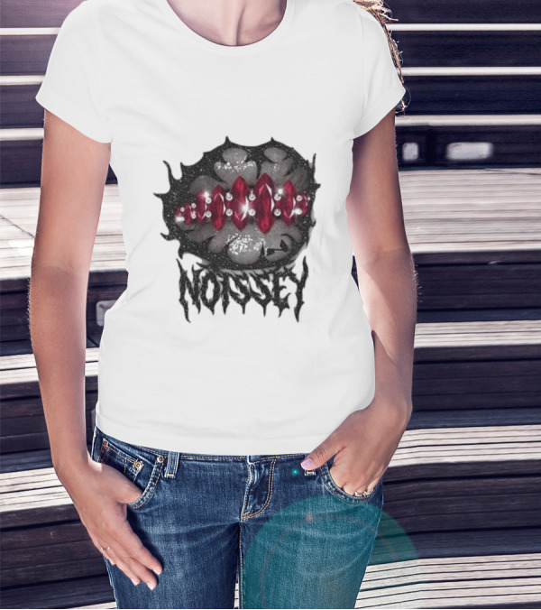 Noissey Rock Night Red Diamond Lip Print T-Shirt