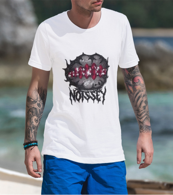 Noissey Rock Night Red Diamond Lip Print T-Shirt