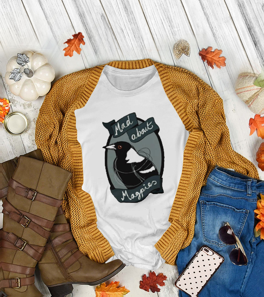 Bridget Farmer Mad About Magpies Bird T-Shirt