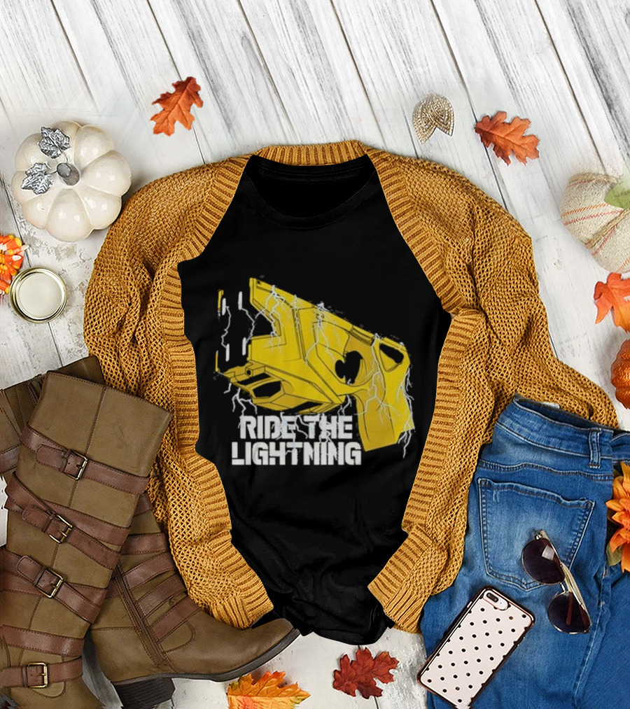Ride The Lightning CBC Yellow Gun with Electric Bolts T-Shirt
