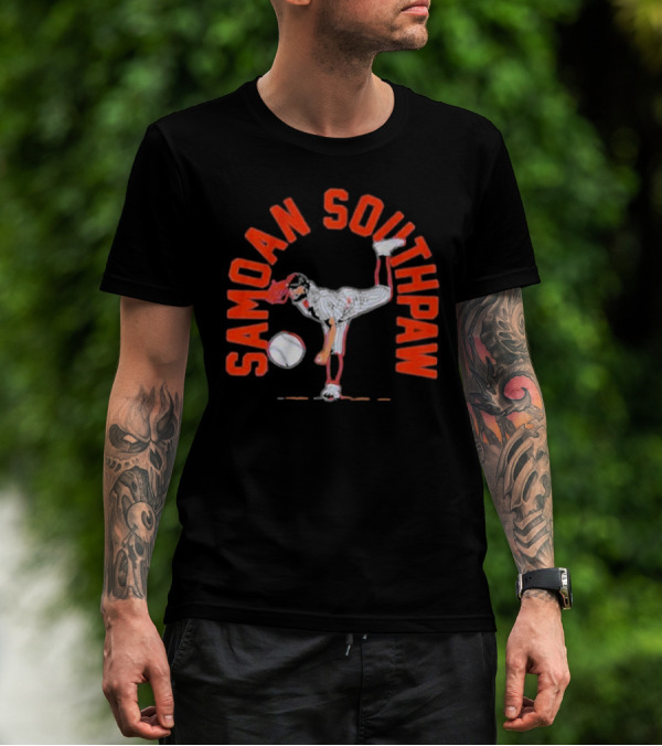 Samoan Southpaw Sean Manaea Baseball Pitcher T-Shirt