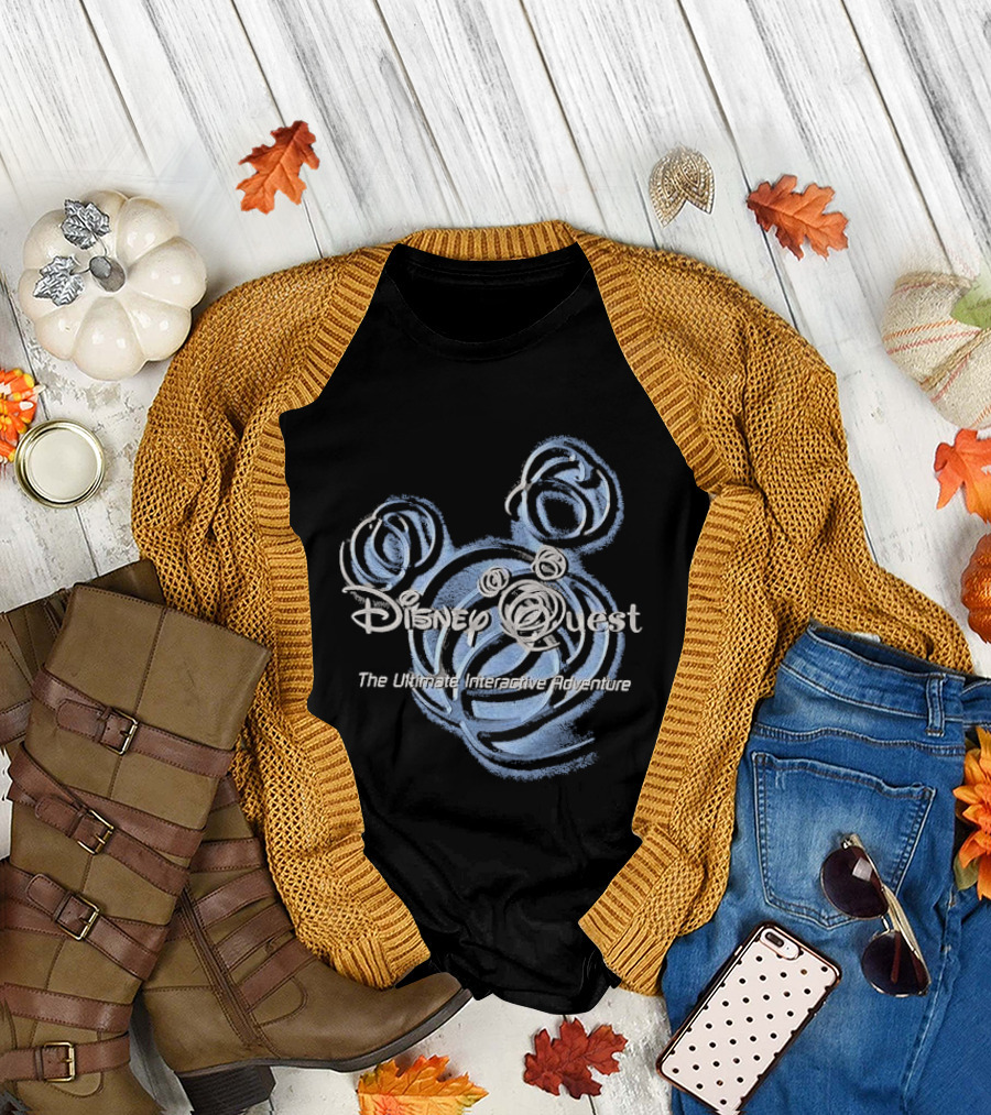 Disney Quest The Ultimate Interactive Adventure Mickey Swirl T-Shirt