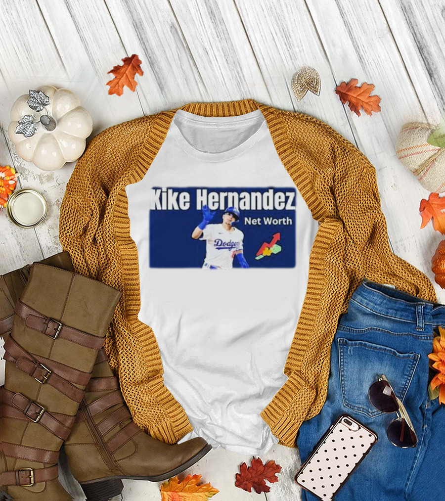 Kike Hernandez Dodgers Net Worth Baseball Analysis T-Shirt