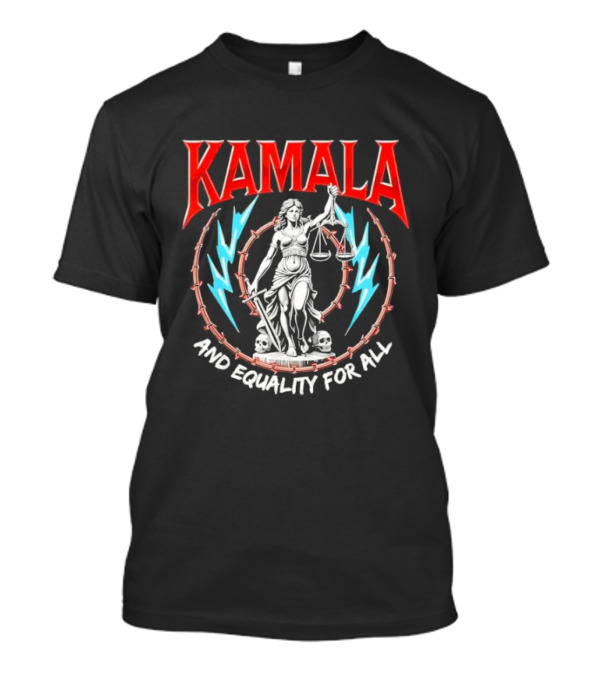 Kamala Scales Of Justice Barbed Wire Lightning And Equality For All T-Shirt