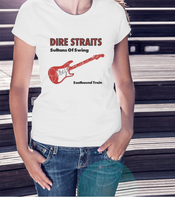 DIRE STRAITS Sultans Of Swing Eastbound Train Vintage Guitar T-Shirt
